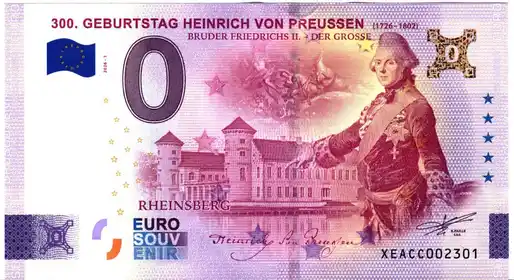 Billete de 0€ 300. GEBURTSTAG HEINRICH VON PREUSSEN (1726-1802)