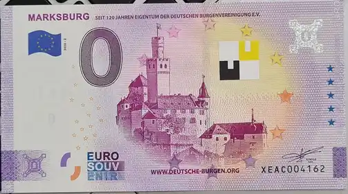 Billet 0€ MARKSBURGSEIT 120 JAHREN EIGENTUM DER DEUTSCHEN BURGENVEREINIGUNG E.V.