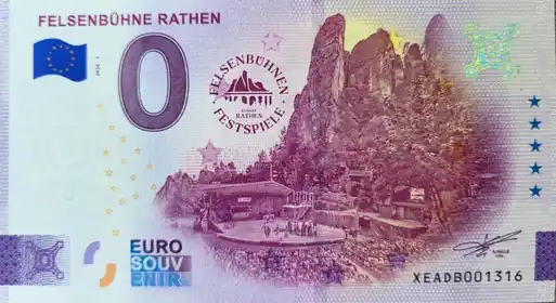0€ banknote FELSENBÜHNE RATHEN