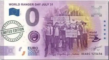 0€ banknote WORLD RANGER DAY JULY 31