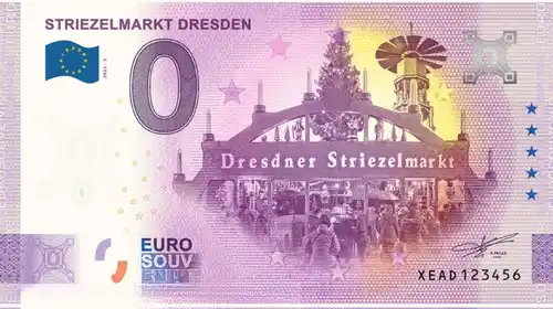 0€ banknote STRIEZELMARKT DRESDEN