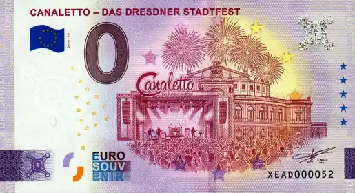 0€ banknote CANALETTO - DAS DRESDNAR STADTFEST