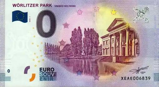 0€ banknote WÖRLITZER PARKUNESCO WELTERBE