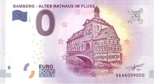0€ banknote BAMBERG - ALTES RATHAUS IM FLUSS