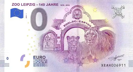 0€-Schein ZOO LEIPZIG - 140 JAHRE 1878-2018