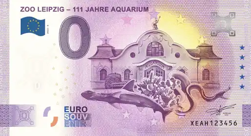0€-Schein ZOO LEIPZIG - 111 JAHRE AQUARIUM