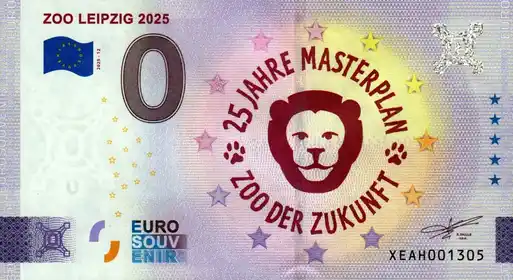 Banconota da 0€ ZOO LEIPZIG 202525 JAHRE MASTERPLAN ZOO DER ZUKUNFT