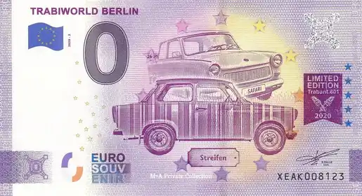 0€-Schein TRABIWORLD BERLIN