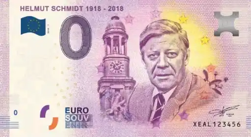 0€-Schein HELMUT SCHMIDT 1918-2018