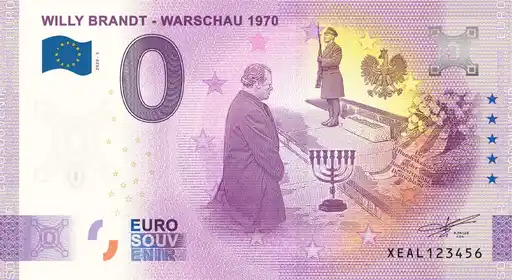 Billete de 0€ WILLY BRANDT - WARSCHAU 1970