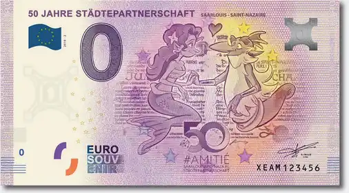 Billet 0€ 50 JAHRE STÄDTEPARTNERSCHAFTSAARLOUIS - SAINT-NAZAIRE