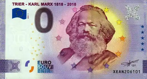 0€ banknote TRIER - KARL MARX 1818-2018