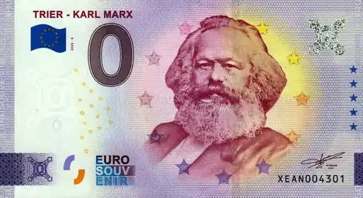 0€ banknote TRIER - KARL MARX