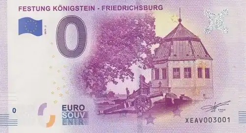 0€-Schein FESTUNG KÖNIGSTEIN - FRIEDRICHSBURG
