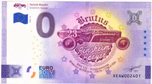 0€ banknote TECHNIK MUSEUMSINSHEIM SPEYER