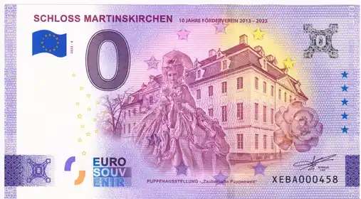 Billete de 0€ SCHLOSS MARTINSKIRCHEN10 JAHRE VÖRDESVEREIN 2013 - 2023