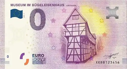 0€ banknote MUSEUM IM BÜGELEISENHAUSHATTINGEN
