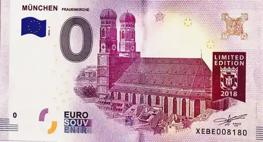 Banconota da 0€ MÜNCHENFRAUENKIRCHE - LIMITED EDITION 2018