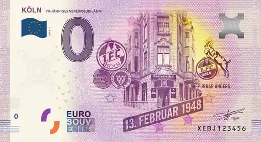 Billet 0€ KÖLN70-JÄHRIGES VEREINSJUBILÄUM