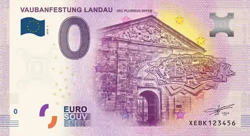 Banconota da 0€ VAUBANFESTUNG LANDAU