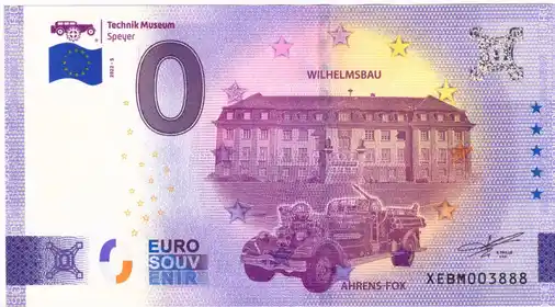 Billete de 0€ TECHNIK MUSEUM SPEYERWILHELMSBAU
