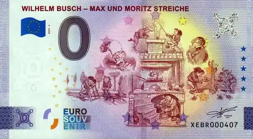 0€-Schein WILHELM BUSCH - MAX UND MORITZ STREICHE