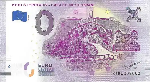 Billete de 0€ KEHLSTEINHAUS - EAGLES NEST 1834M