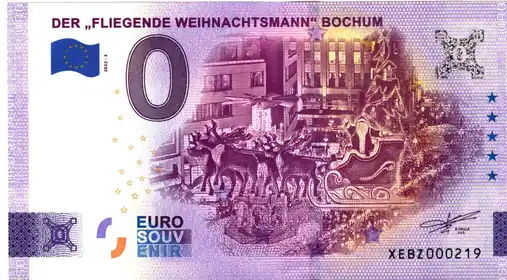 Billete de 0€ DER "FLIEGENDE WEIHNACHTSMANN" BOCHUM