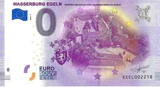 Billet 0€ WASSERBURG EGELNWAPPEN DER EDLEN VON HADMERSLEBEN ZU EGELN