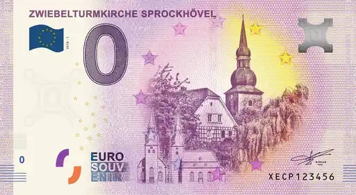 0€-Schein ZWIEBELTURMKIRCHE SPROCKHÖVEL