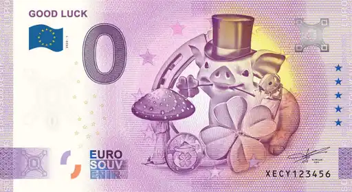 0€ banknote GOOD LUCK