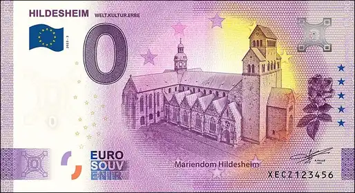 Banconota da 0€ HILDESHEIMWELT. KULTUR. ERBE