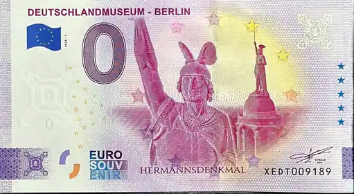 Billete de 0€ DEUTSCHLANDMUSEUM - BERLIN HERMANNSDENKMAL