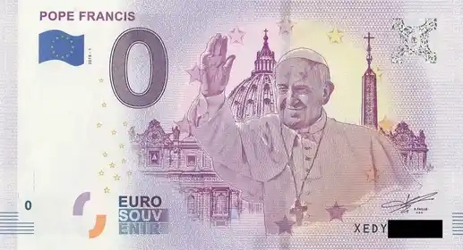 Billete de 0€ POPE FRANCIS
