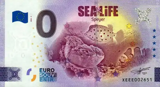 0€ banknote SEA LIFE SPEYERWELT DER KORALLEN