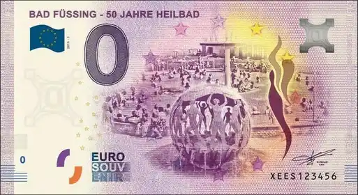 0€-Schein BAD FÜSSING - 50 JAHRE HEILBAD