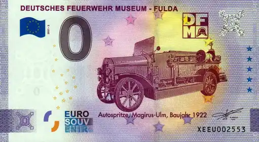 Banconota da 0€ DEUTSCHES FEUERWEHRMUSEUM - FULDA