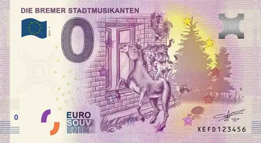0€ banknote DIE BREMER STADTMUSIKANTEN