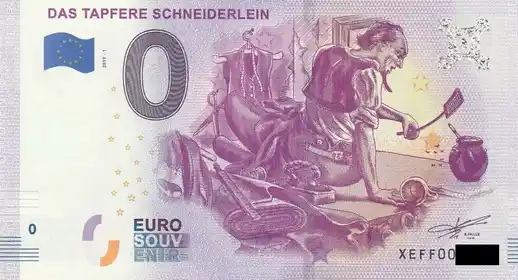 Banconota da 0€ DAS TAPFERE SCHNEIDERLEIN