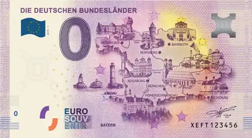 Billete de 0€ DIE DEUTSCHEN BUNDESLÄNDER