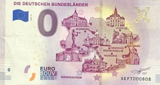 Billete de 0€ DIE DEUTSCHEN BUNDESLÄNDER