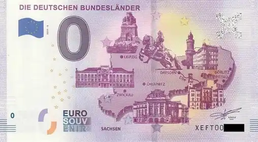 Billete de 0€ DIE DEUTSCHEN BUNDESLÄNDER