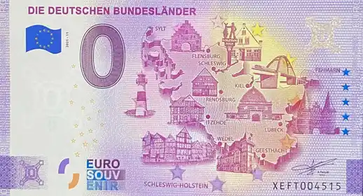 0€-Schein DIE DEUTSCHEN BUNDESLÄNDER