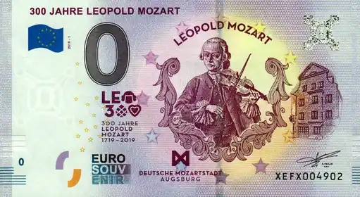 Banconota da 0€ 300 JAHRE LEOPOLD MOZART