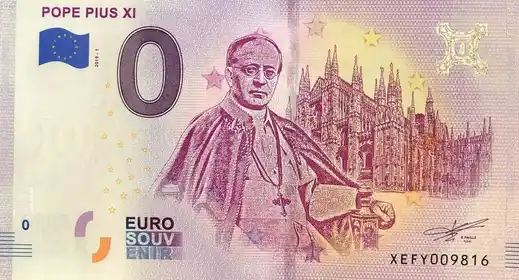 0€-Schein POPE PIUS XI