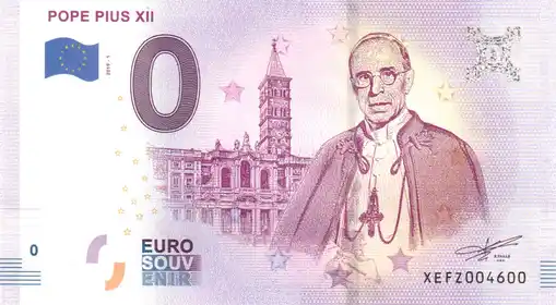 Banconota da 0€ POPE PIUS XII
