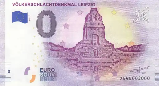 0€-Schein VÖLKERSCHLACHTDENKMAL LEIPZIG