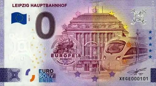 Banconota da 0€ LEIPZIG HAUPTBAHNHOF
