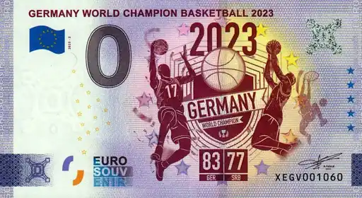 Banconota da 0€ GERMANY WORLD CHAMPION BASKETBALL 2023