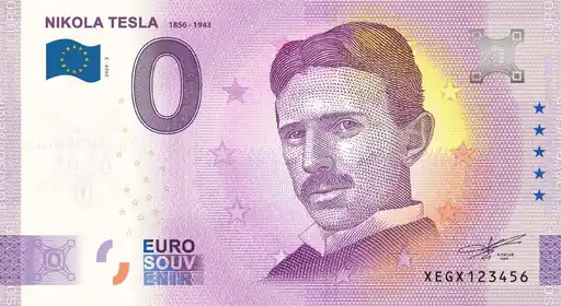 0€-Schein NIKOLA TESLA1856-1943